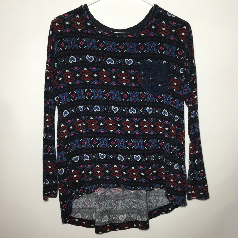Abercrombie Kids Mixed Print Soft Long Sleeve Tee